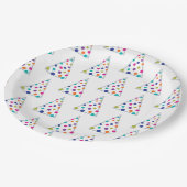 Kleurrijke kerstboom papieren bordje (Gekanteld)