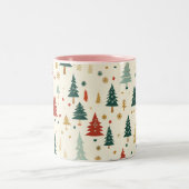 Kleurrijke Kerstboom Patroon Mok (Center)