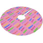 Kleurrijke kerstboom Pop Art Pink Kerstboom Rok (Gekanteld)
