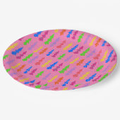 Kleurrijke kerstboom Pop Art Pink Papieren Bordje (Gekanteld)