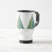 Kleurrijke Kerstboom Reisbeker (Voorkant rechts)