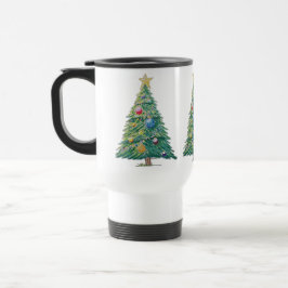 Kleurrijke Kerstboom Reisbeker