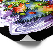 Kleurrijke kerstboom, seizoensgebonden decor poster (Hoek)