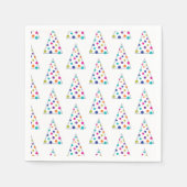 Kleurrijke kerstboom servet (Voorkant)