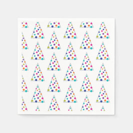 Kleurrijke kerstboom servet