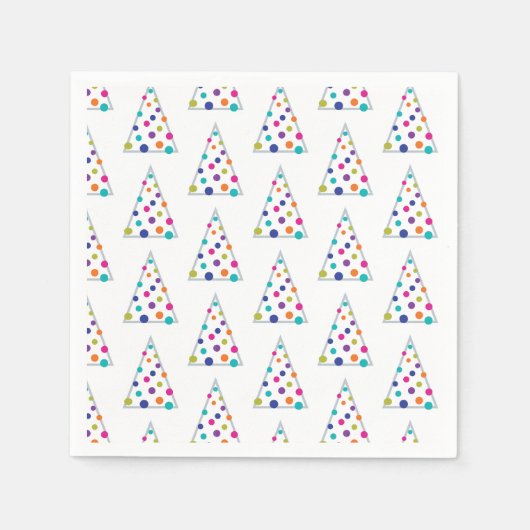 Kleurrijke kerstboom servet (Voorkant)