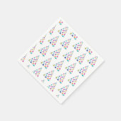 Kleurrijke kerstboom servet (Hoek)