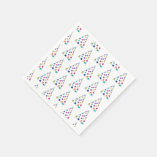 Kleurrijke kerstboom servet (Hoek)