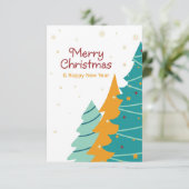 Kleurrijke kerstboom set. kaart (Staand voorkant)