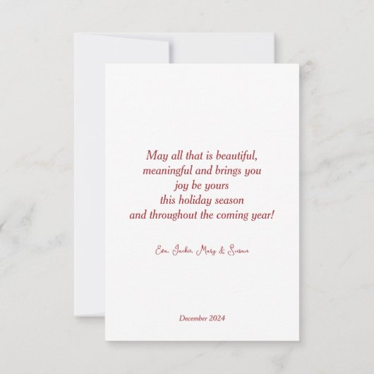 Kleurrijke kerstboom set. kaart (Achterkant)