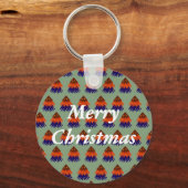 Kleurrijke Kerstboom - Sleutelhanger (Achterkant)