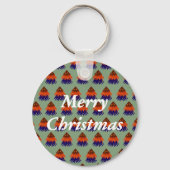 Kleurrijke Kerstboom - Sleutelhanger (Achterkant)