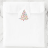 Kleurrijke Kerstboom Sticker (Tas)