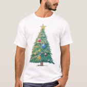 Kleurrijke Kerstboom T-shirt (Voorkant)