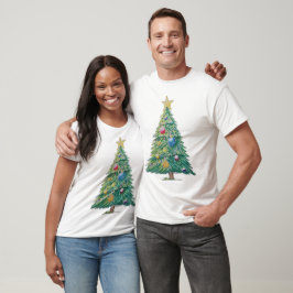 Kleurrijke Kerstboom T-shirt