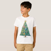 Kleurrijke Kerstboom T-shirt (Voorkant volledig)
