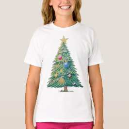 Kleurrijke Kerstboom T-shirt