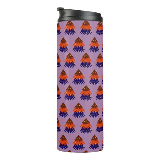 Kleurrijke Kerstboom - Thermische Tumbler Thermosbeker (Geroteerd rechts)