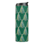 Kleurrijke Kerstboom Thermosbeker (Gedraaid links)