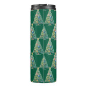 Kleurrijke Kerstboom Thermosbeker (Achterkant)