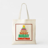Kleurrijke kerstboom tote bag (Achterkant)