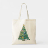 Kleurrijke Kerstboom Tote Bag (Achterkant)