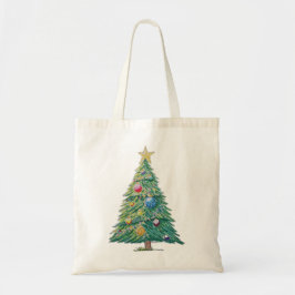 Kleurrijke Kerstboom Tote Bag