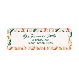 Kleurrijke Kerstboom Vakantie Retouradres Etiket