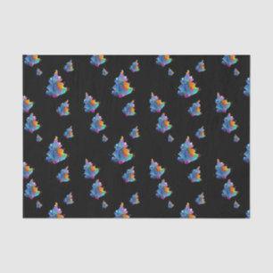 Kleurrijke kerstboom vakantie Schattige Girly Uniq Tissuepapier