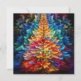 Kleurrijke kerstboom vakantie wenskaart feestdagenkaart