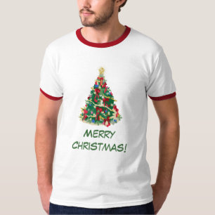 Kleurrijke kerstboom: Vectorkunst: T-shirt