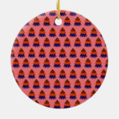 Kleurrijke Kerstboom - Versiering Keramisch Ornament (Achterkant)