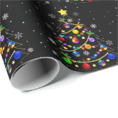 Kleurrijke kerstboom voor autisme cadeaupapier (Rol Hoek)