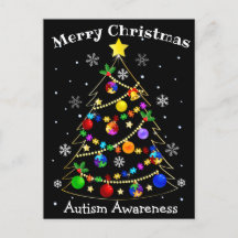 Kleurrijke kerstboom voor autisme