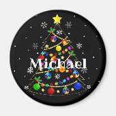 Kleurrijke kerstboom voor autisme magneet (Voorkant)