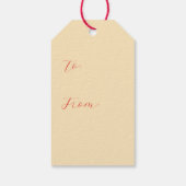 Kleurrijke kerstboom voor Waterverf Cadeaulabel (Achterkant)