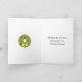 Kleurrijke kerstboom+Wreater Feestdagen Kaart (Binnen)