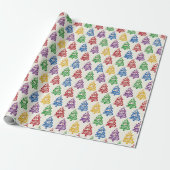 Kleurrijke Kerstboom Xmas Cadeaupapier (Uitgerold)