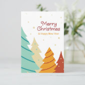 Kleurrijke kerstboomkaart. kaart (Staand voorkant)