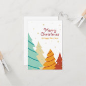 Kleurrijke kerstboomkaart. kaart (Voorkant / Achterkant in situ)