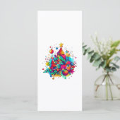 Kleurrijke kerstboomtekening (Staand voorkant)