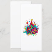 Kleurrijke kerstboomtekening (Voorkant / Achterkant)