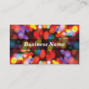 Kleurrijke kerstboomverlichting visitekaartje