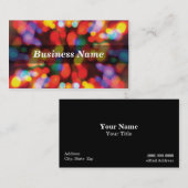 Kleurrijke kerstboomverlichting visitekaartje (Voorkant / Achterkant)