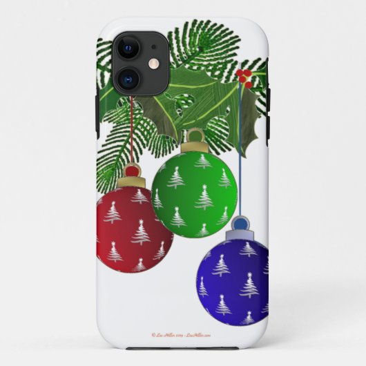 Kleurrijke kerstboomversieringen Case-Mate iPhone case (Achterkant)
