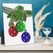 Kleurrijke kerstboomversieringen fotoplaat (Zijkant)