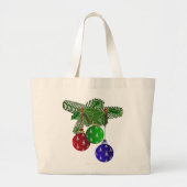 Kleurrijke kerstboomversieringen grote tote bag (Voorkant)