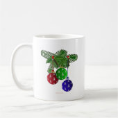 Kleurrijke kerstboomversieringen koffiemok (Links)