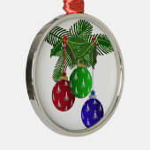 Kleurrijke kerstboomversieringen metalen ornament (Rechts)