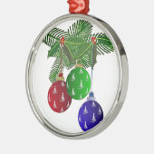 Kleurrijke kerstboomversieringen metalen ornament (Links)